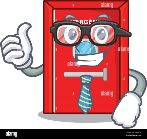 Businessman emergency exit door isolated the cartoon Stock Vector Image ...