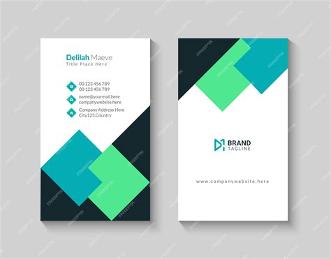 Premium Vector | Minimalist business card design template