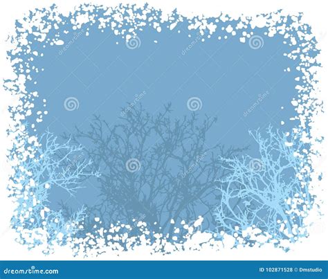 Winter Snow Border Background. Vector Stock Vector - Illustration of ...