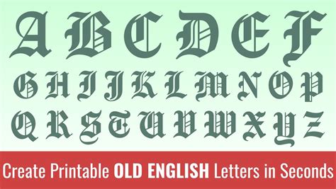 Old English Calligraphy Alphabet Printable Pdf - Infoupdate.org