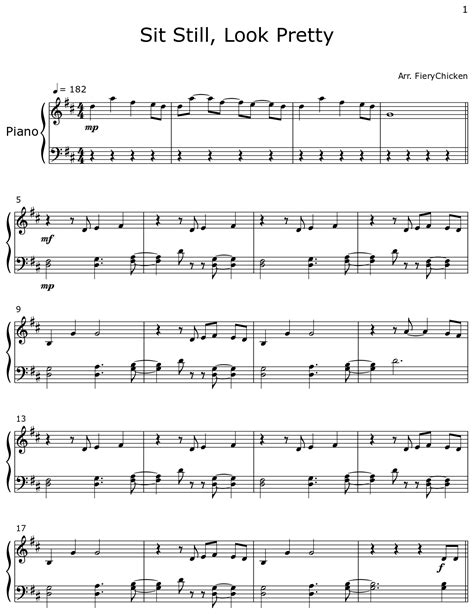 Sit Still, Look Pretty - Sheet music for Piano