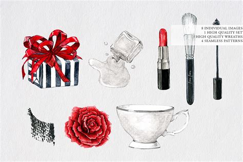 Rouge - Makeup Set | Custom-Designed Illustrations ~ Creative Market