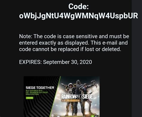 Rainbow six siege free codes