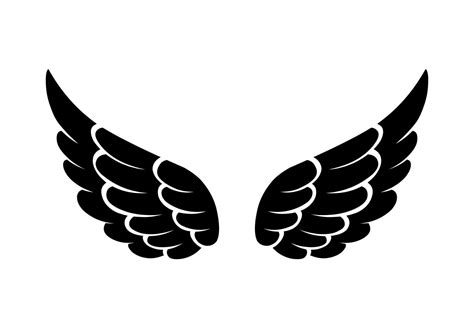 vector silhouette angel wings logo 24634083 Vector Art at Vecteezy