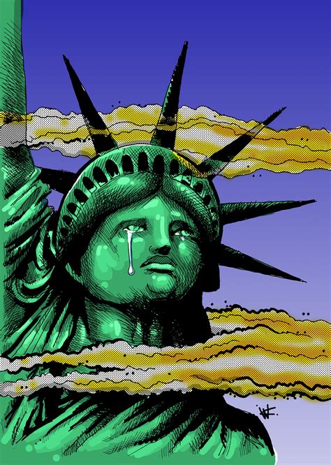 Statue Of Liberty Crying Drawing at PaintingValley.com | Explore collection of Statue Of Liberty ...