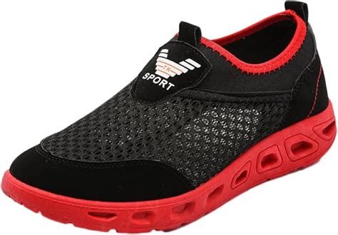 Mens Mesh Hiking Shoes Walking Water Shoes Lightweight Casual Shoes Breathable Mesh Sneakers ...