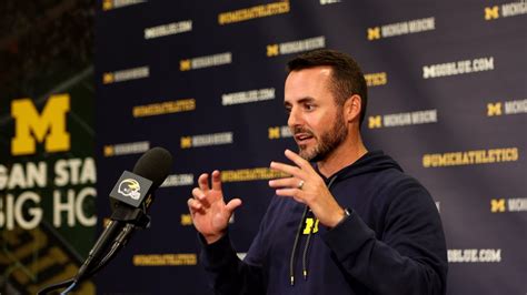 Michigan football defensive coordinator Jesse Minter talks the state of the defense in fall camp ...