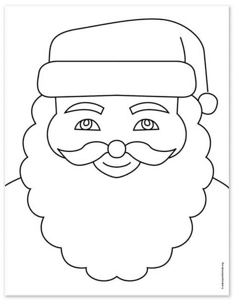 How to Draw Santa Claus Tutorial Video and Santa Claus Coloring Page | How to draw santa, Santa ...