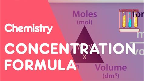 Concentration Formula & Calculations | Chemical Calculations | Chemistry | Fuse School - YouTube