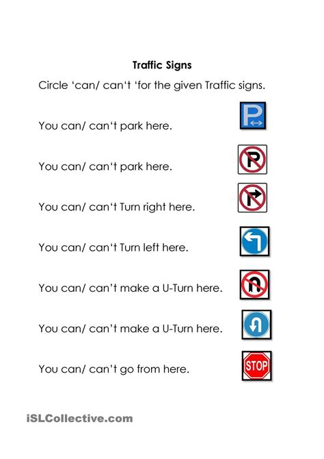 road construction sign matching game printable - Google Search | Kindergarten worksheets ...