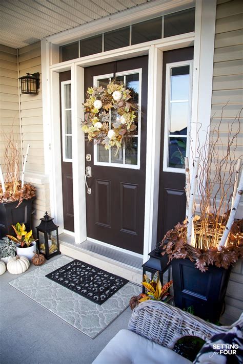 Front Entrance Decorating Ideas For Fall | Shelly Lighting