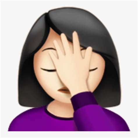 Pin By Cyndi Hahn On - Facepalm Emoji Transparent PNG - 740x740 - Free Download on NicePNG