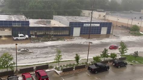 River of Hail Flows Through Omaha - Videos from The Weather Channel