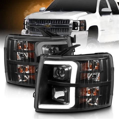 Projector Headlight Set, Clear Lens, Chrome Housing, Pair,. Guaranteed ...