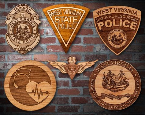 Personalized Wooden West Virginia State Police Badge or Patch | Etsy