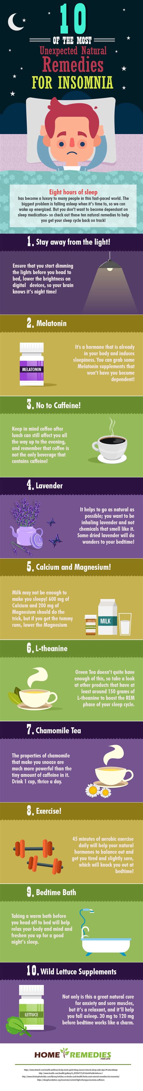 10 Unexpected Natural Remedies For Insomnia [Infographic]