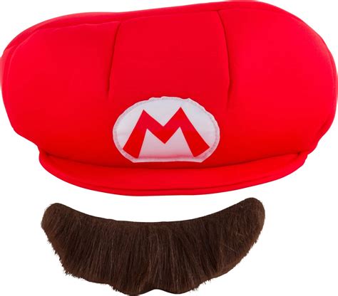 Nintendo Super Mario Bros Hat & Mustache Kit for Halloween, Red, One Size, 2-pk | Canadian Tire