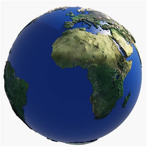 World Map Globe 3D Model