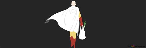 One Punch-Man Saitama minimalism 4K wallpaper download