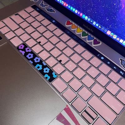 Pastel Pink Keyboard Stickers MacBook Keyboard Decal Decal Pink Vinyl Pro 13 KX 105 - Etsy