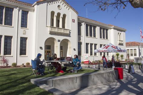 Three students protest distance learning outside San Benito High School ...