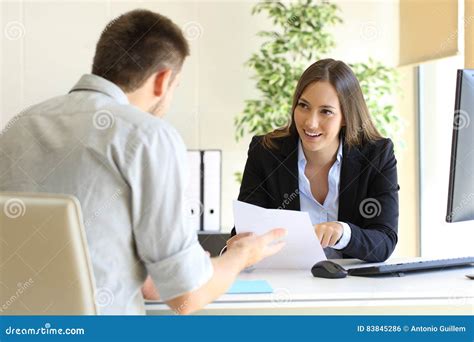 Businessman Talking in a Job Interview Stock Photo - Image of employee ...