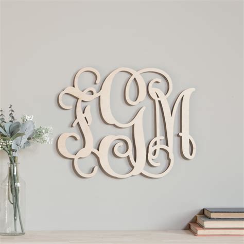 Vine Monogram | Wood Vine Monogram | Wreath Monogram