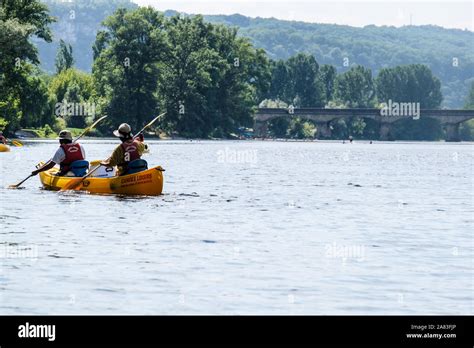 Canoeing at River Dordogne, France Stock Photo - Alamy