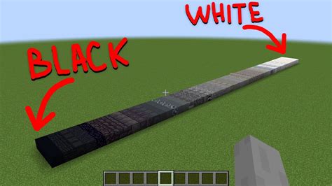 minecraft color palette black to white - YouTube