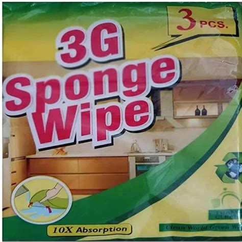 3G Sponge Wipe for Kitchen Cleaning and Multipurpose Use, Packaging Type: packet, Size: Standard ...