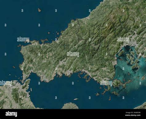 Yamaguchi, prefecture of Japan. High resolution satellite map Stock Photo - Alamy