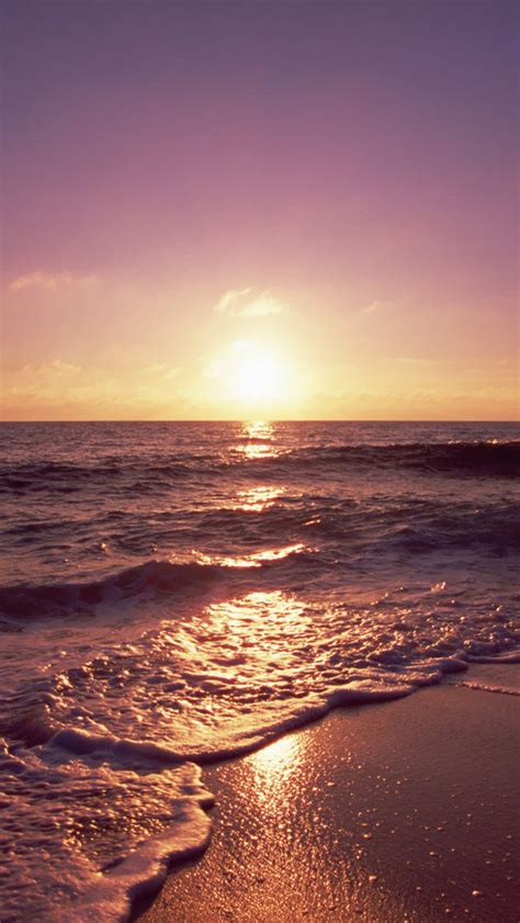Free Download Ocean Beach Sunset HD iPhone 5 Wallpapers - Part One | Free HD Wallpapers for Your ...