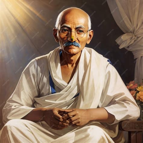 Premium AI Image | Mahatma gandhi indian freedom fighter 2 october