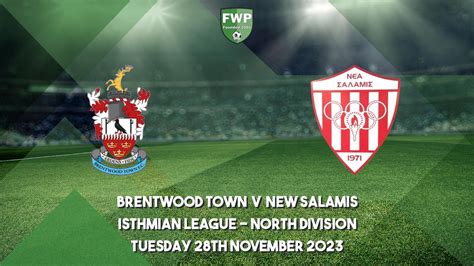 Isthmian League - North Division | Brentwood Town 1 - 1 New Salamis ...