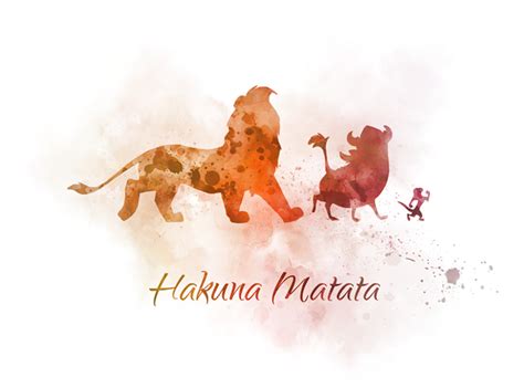 The Lion King Quote ART PRINT Hakuna Matata, Nursery, Gift, Wall Art, Home Decor - My Subject Art