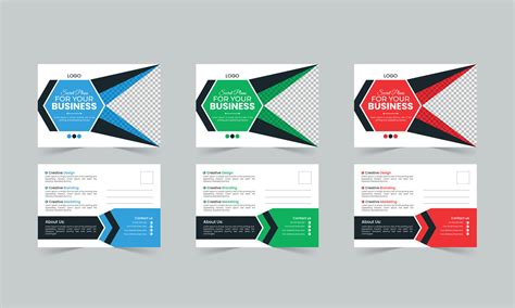 company postcard design template. amazing and modern postal card design. 32311259 Vector Art at ...