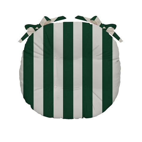 RSH Décor One~ Indoor / Outdoor Hunter Green & White Cabana Stripe Decorative Tufted Bistro ...