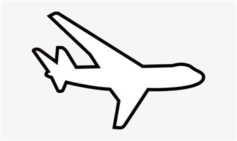 Airplane Outline - White Plane Clip Art - Free Transparent PNG Download ...