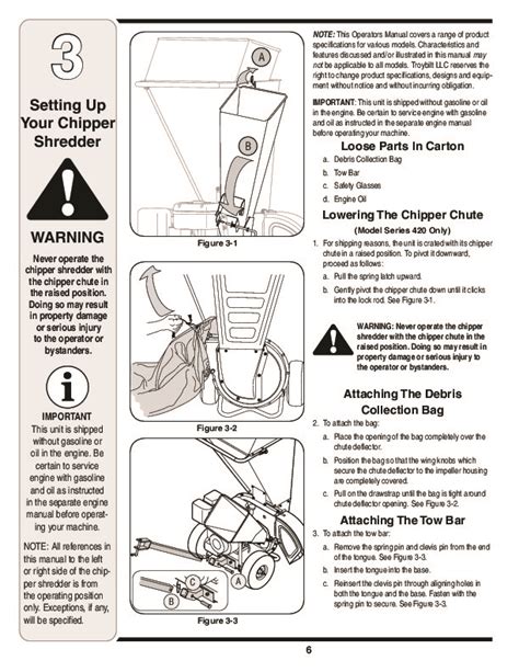 MTD Troy-Bilt 410 420 Chipper Shredder Lawn Mower Owners Manual