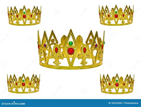 Five Gold Crowns Royalty-Free Stock Image | CartoonDealer.com #18322648