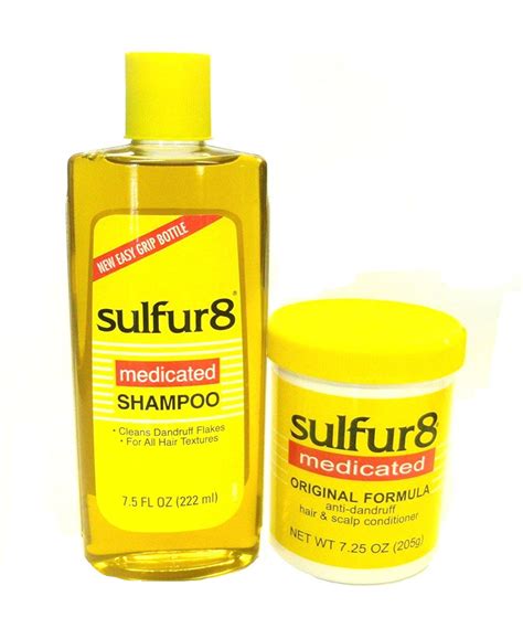 Sulfur 8 Medicated Shampoo and Anti-dandruff Hair and Scalp Conditioner with Free Metasol ...