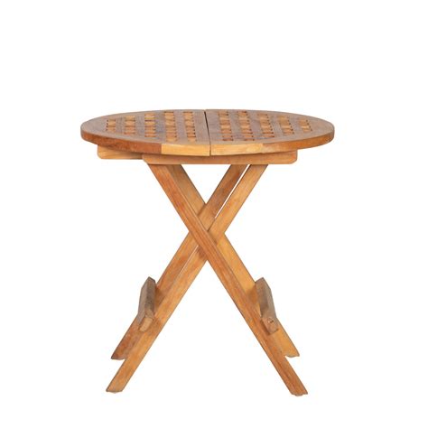 TEAK ROUND SIDE TABLE - Hire In Style