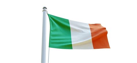 Premium Photo | Flag of ireland 3d flag on a white background