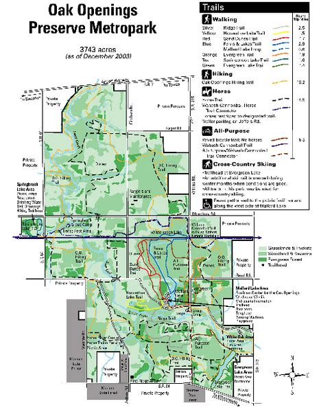 Oak Openings Metropark Map - toledo oh • mappery | Facultad de arquitectura, Segundo curso ...