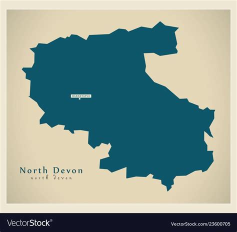 Modern Map - North Devon district UK... | Modern map, North devon, Vector images