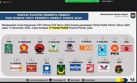 Kemendagri Sosialisasikan Penetapan Partai Politik Peserta Pemilu 2024 - indoposco