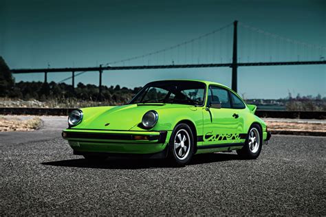 wallpaper porsche, 911, carrera, 1974, green, side view HD : Widescreen : High Definition ...