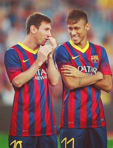 Messi & Neymar having a laugh. : r/Barca