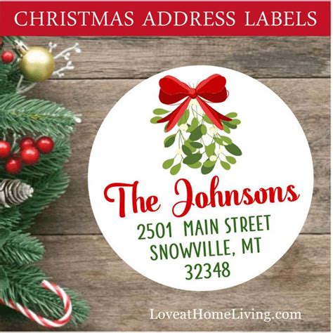 PERSONALIZED CHRISTMAS Stickers OR Address Labels 2 inches | Etsy | Christmas address labels ...