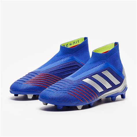 adidas Kids Predator 19+ FG - Bold Blue/Silver Metallic/Football Blue - Firm Ground - Junior ...